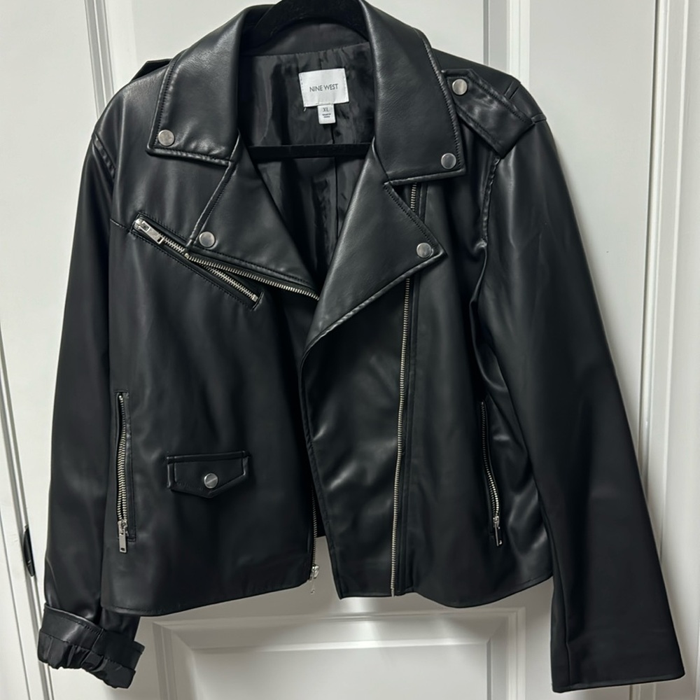 Faux Leather Women’s Jacket